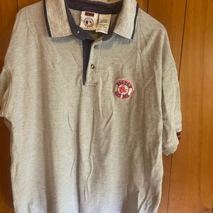 Boston Red Sox Gray Polo with Embroidered Logo. Size Large.